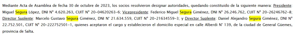 Fragmento de un Boletín del 2025.