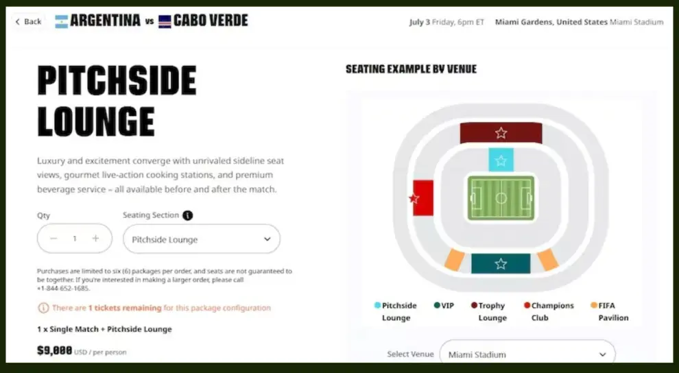El precio de la entrada para el encuentro de Argentina - Cabo Verde