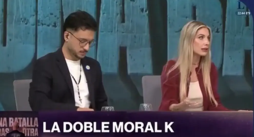 Alba Quintar en un programa junto a Oliván