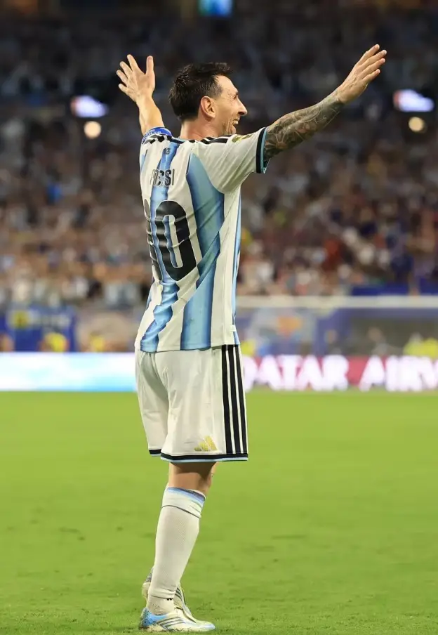 Messi en pleno festejo.