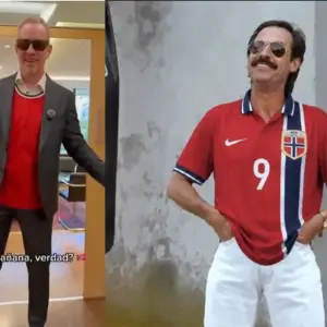 El embajador de Noruega, enamorado del poncho salteño, festejó la eliminación de Brasil "a lo Francella"