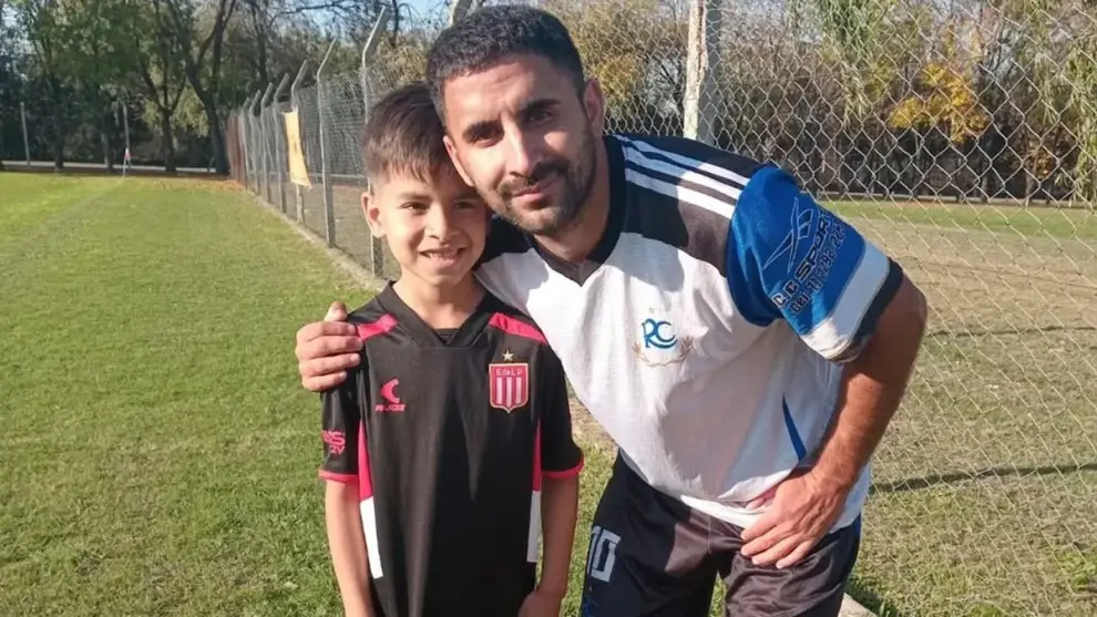 Thiago y su padre.