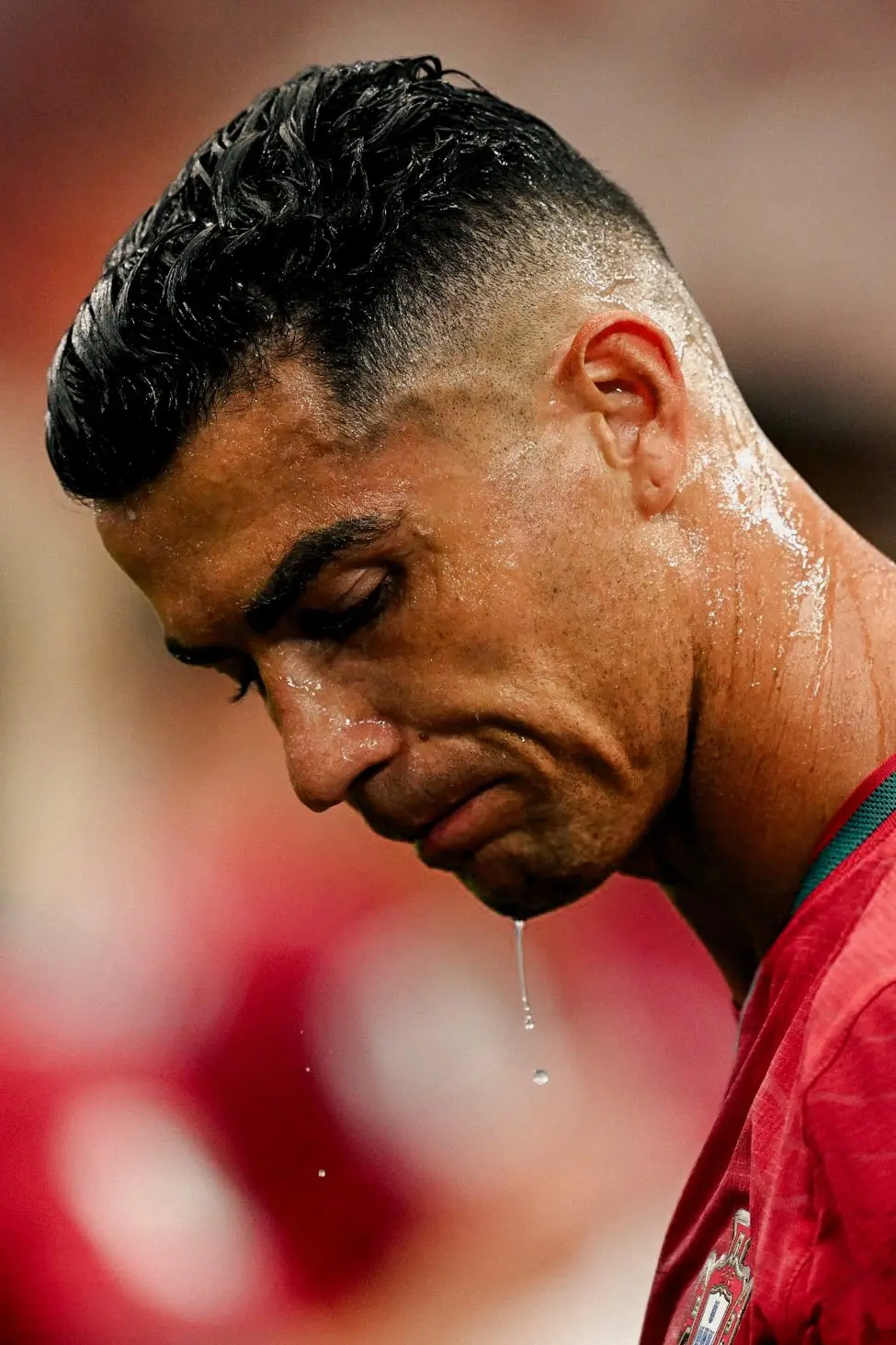 El gesto de Cristiano lo dice todo: el dolor por su despedida de los mundiales.