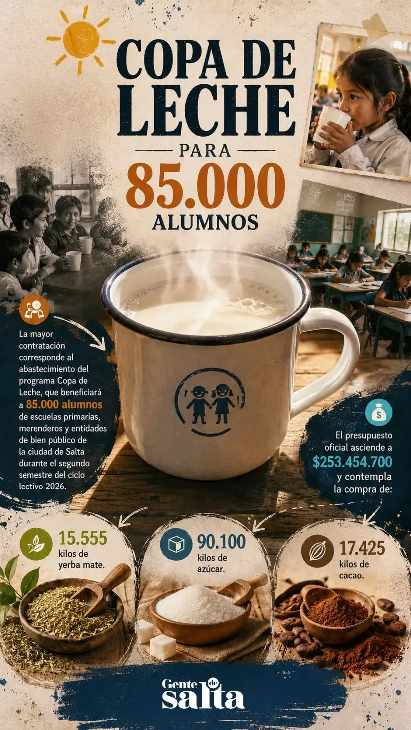 Copa de Leche para 85.000 alumnos