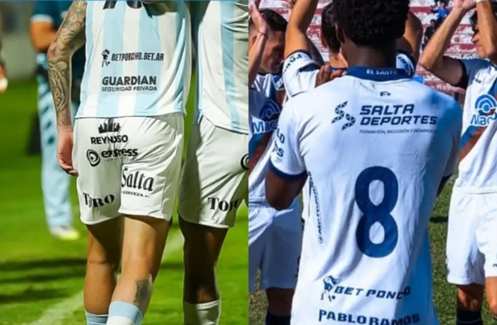 Logo de BetPoncho en la camiseta de Gimnasia y Tiro (InformateSalta).