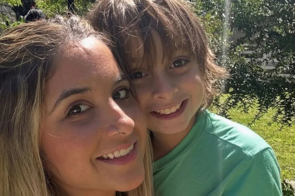 Lucas Gámez Y su madre 