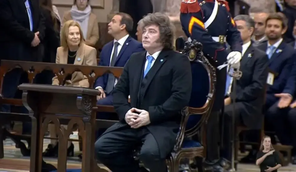 Javier Milei en el Tedeum