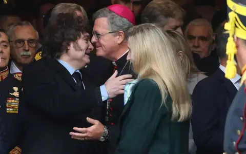 Javier Milei, Jorge García Cuerva y Karina Milei