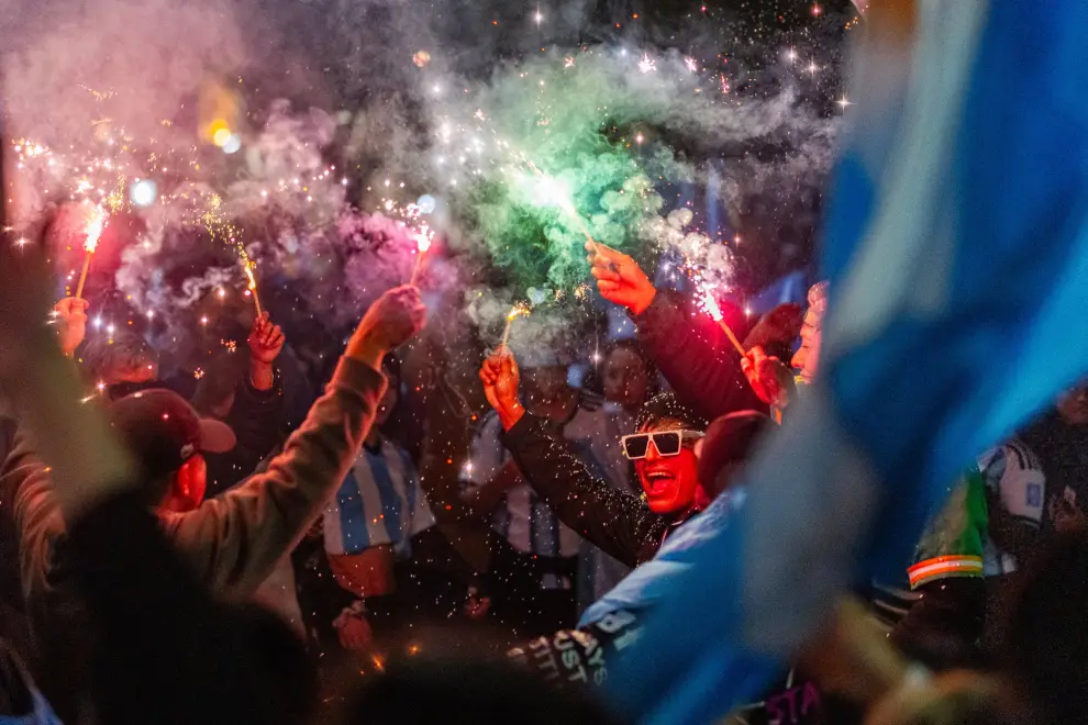 Mundial 2026: Festejos en plaza 9 de Julio por el pase a semifinales del seleccionado argentino de futbol