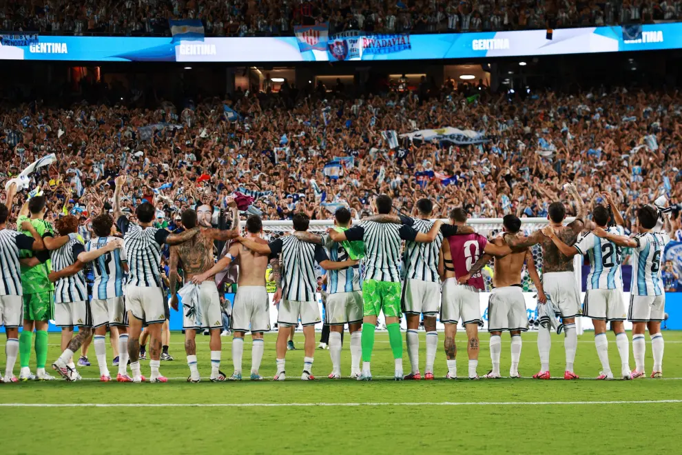 La Selección argentina, en la víspera de uno de los partidos más importantes de su historia.