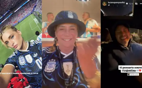 El festejo de los famosos tras el pase de Argentina a semifinales del Mundial.