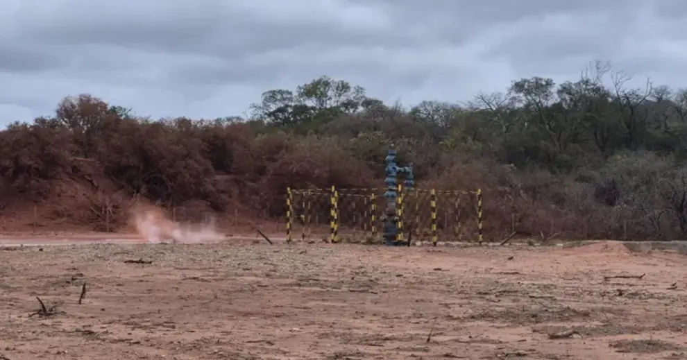 El área del pozo petrolero de Lomas de Olmedo, en el norte salteño