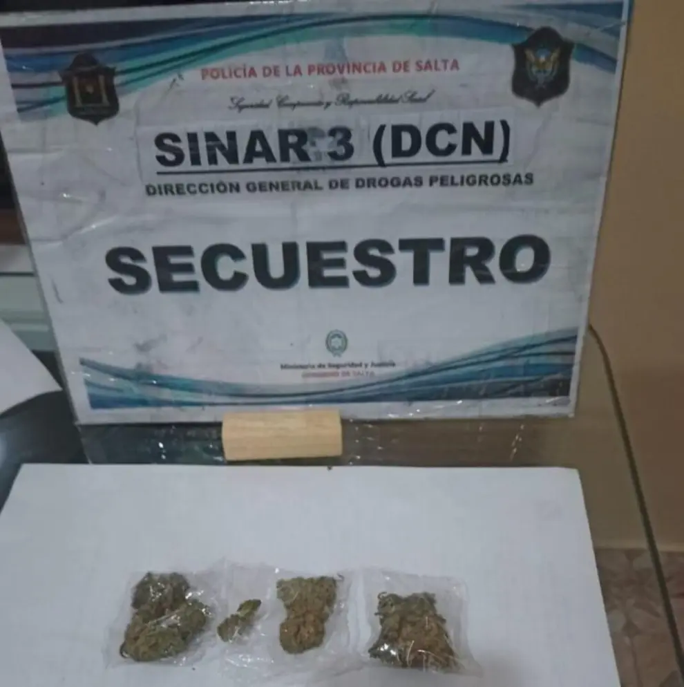 Más de 700 dosis de marihuana secuestrados en el allanamiento en el barrio Miguel Ortíz