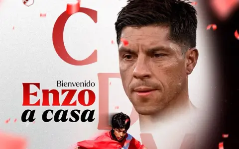 La presentación de Enzo Pérez, flamante refuerzo del botellero cuyano.