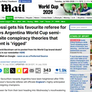 La prensa inglesa calienta la previa con quejas por el referí: “Messi obtiene a su árbitro favorito”