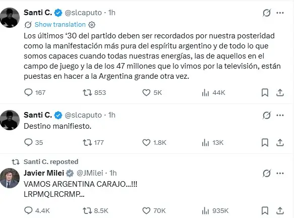 X de Santiago Caputo