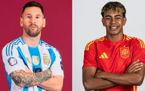 Lionel Messi y Lamine Yamal 