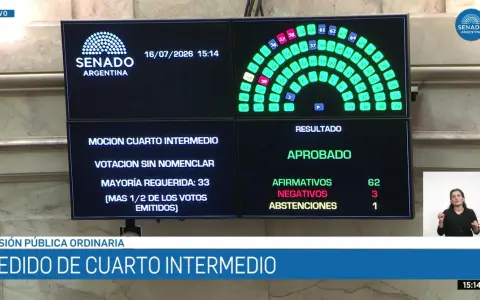 El Senado pospuso la ley de propiedad privada: habrá cuarto intermedio.