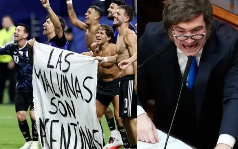 La bandera que expusieron los jugadores y no le gustó al Presidente.