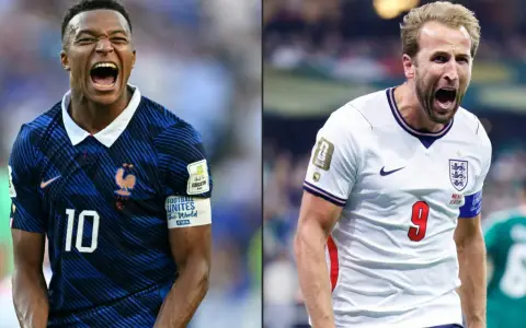 Kylian Mbappé y Harry Kane, las figuras de Francia e Inglaterra.