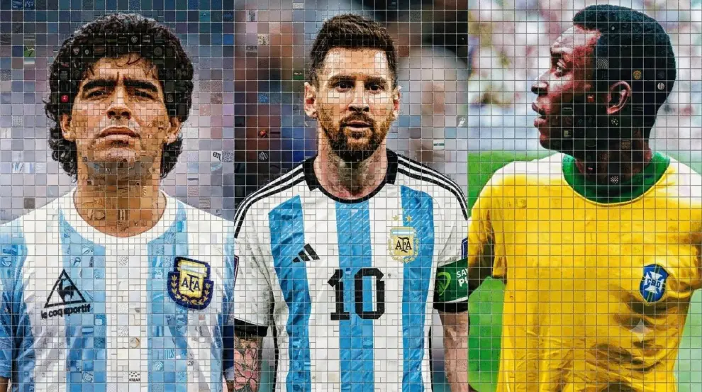 Diego Maradona, Lionel Messi y Pelé, entre las tres leyendas sudamericanas ganaron 5 mundiales.