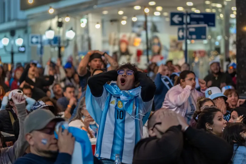 Momentos de la final argentina vs España plaza 9 de Julio