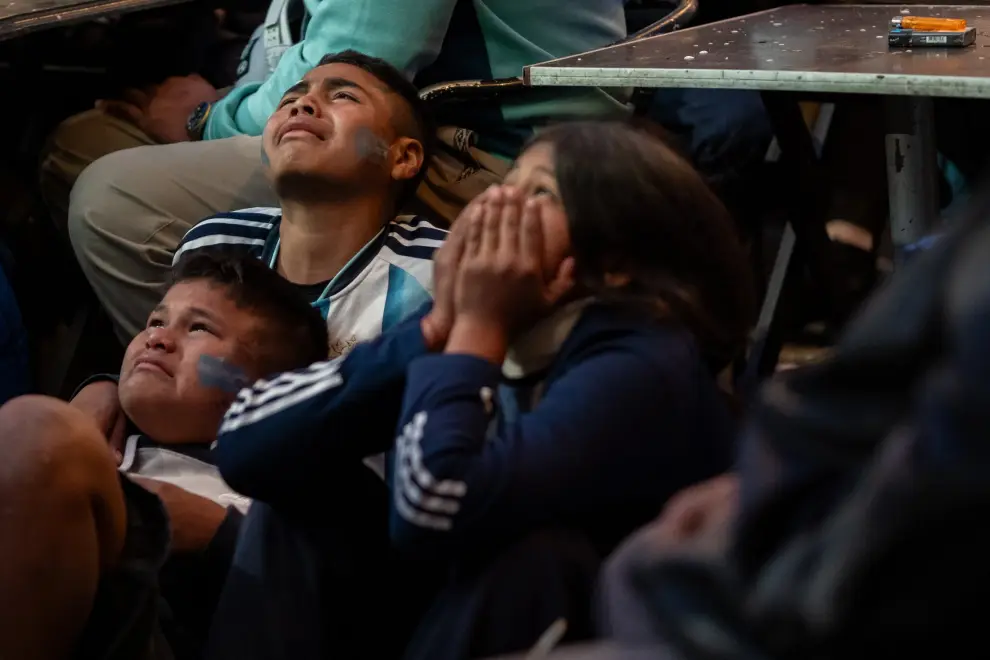 Momentos de la final argentina vs España plaza 9 de Julio