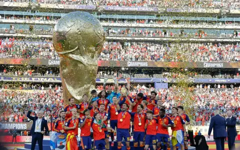 El festejo de España campeona del Mundo.