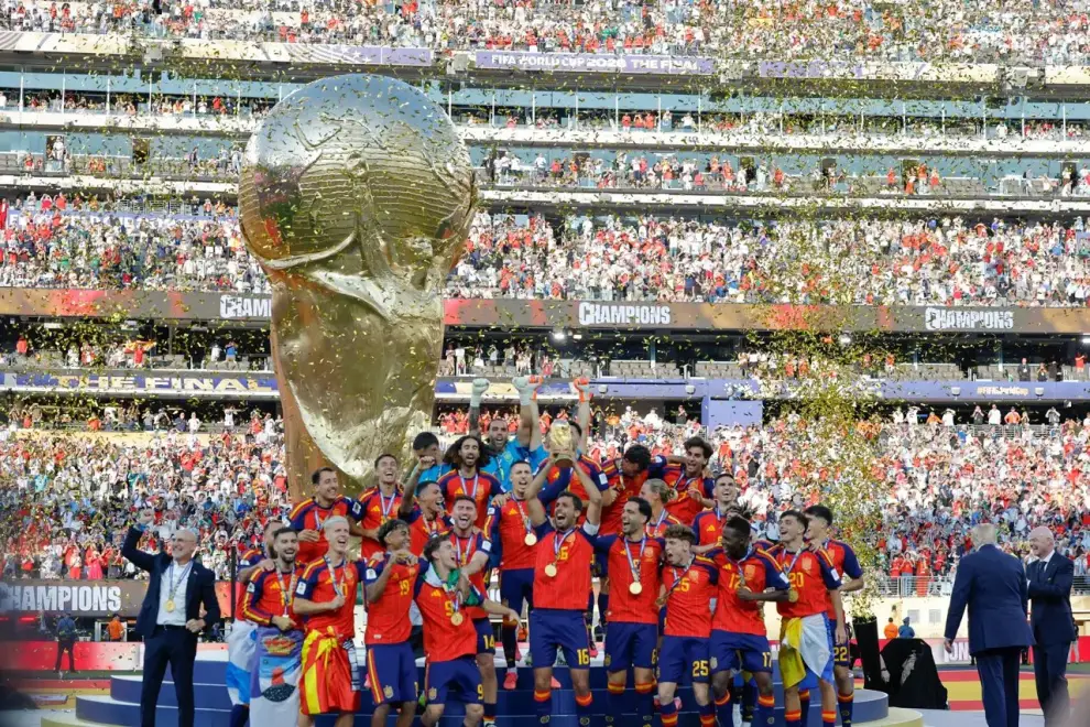 El festejo de España campeona del Mundo.