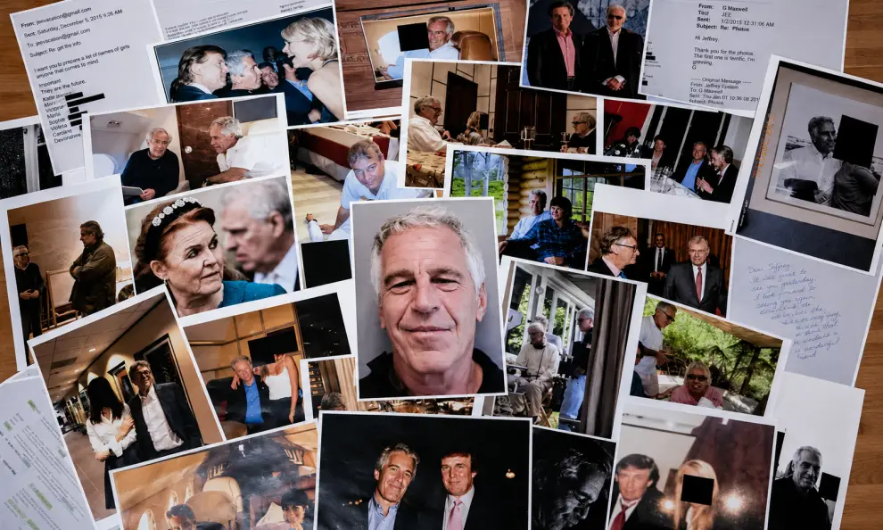 Parte de los archivos desclasificados del caso Epstein.