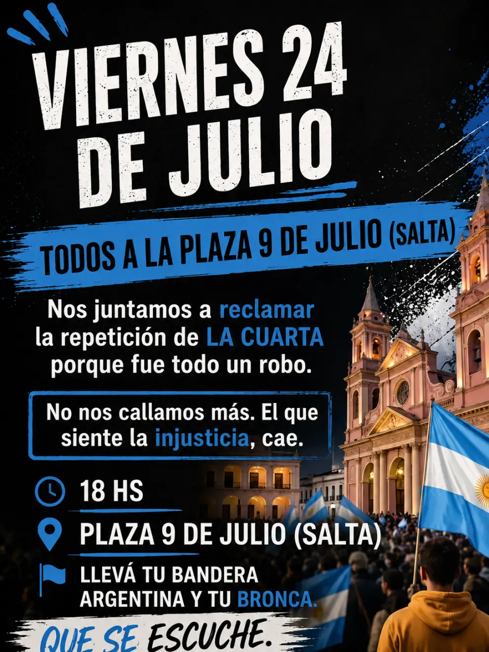 El flyer que circula en las redes