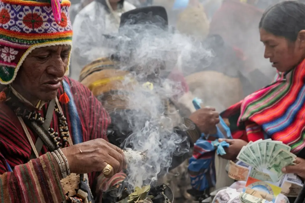 Habitantes de la localidad de Tarabuco