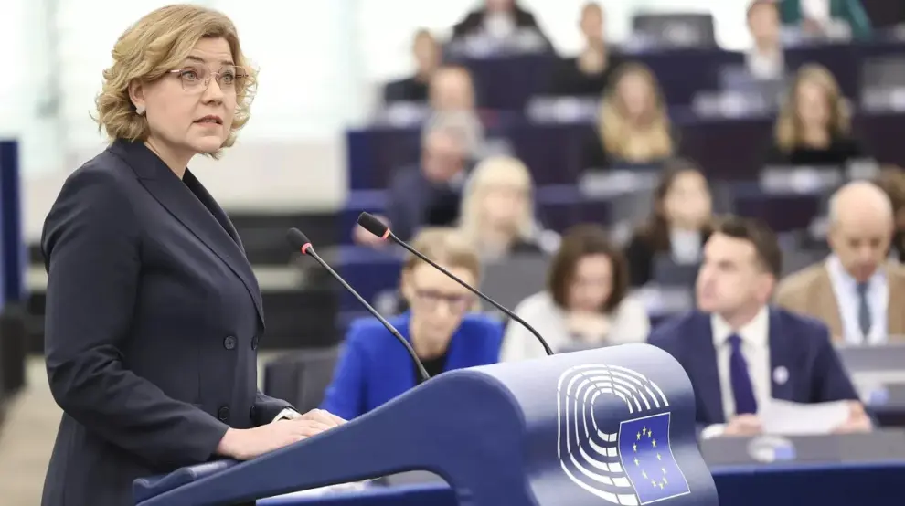Henna María Virkkunen, vicepresidenta ejecutiva de la Comisión Europea para la Soberanía Tecnológica, la Seguridad y la Democracia.