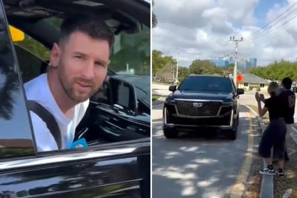 Messi incorporó la Cadillac Escalade a sus traslados familiares desde su llegada a Miami.