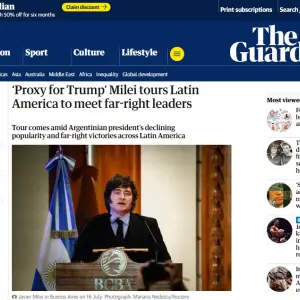The Guardian cuestionó a Milei y lo calificó como “representante” de Trump en América Latina