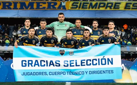 El mensaje de los jugadores de Boca para la Selección argentina, en el último partido disputado en La Bombonera.