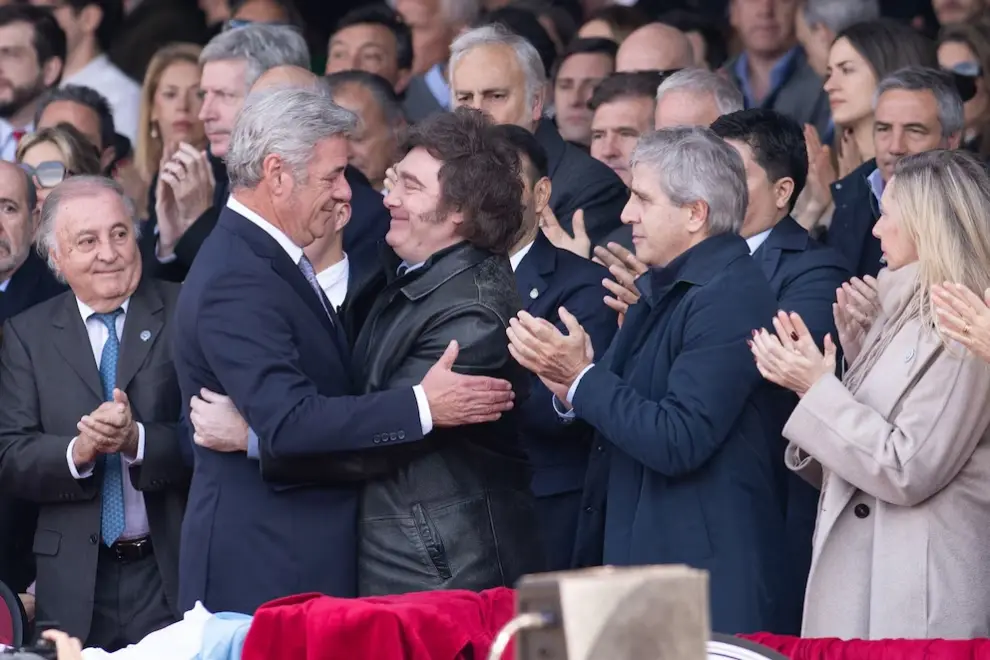 Javier Milei con Nicolás Pino