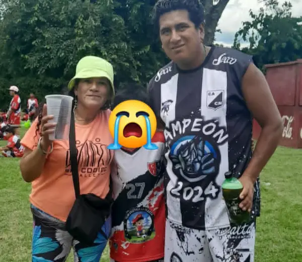 Viviana con su nieto y su hijo, 'Angel Vilte.