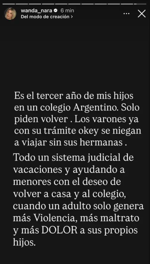 La situación de los hijos e hijas de Wanda
