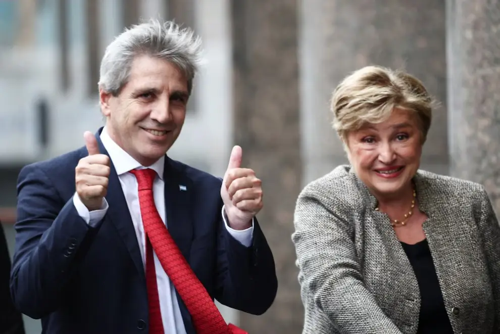 El ministro de Economía, Luis Caputo, recibió a la titular del Fondo Monetario Internacional (FMI), Kristalina Georgieva.