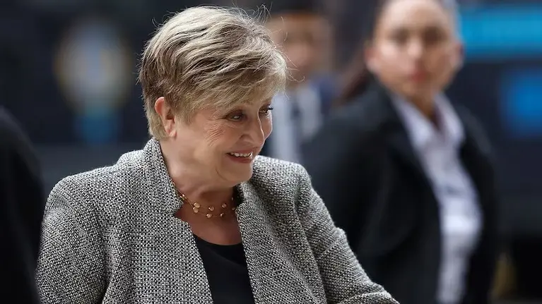 Kristalina Georgieva llegando al Ministerio de Economía.